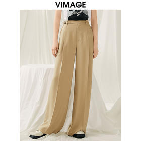 VIMAGE纬漫纪夏季新款高腰宽松显瘦休闲裤V1905527