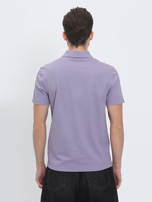 callisto紫色丝棉珠地翻领T恤  SRTSS079C 商品图2