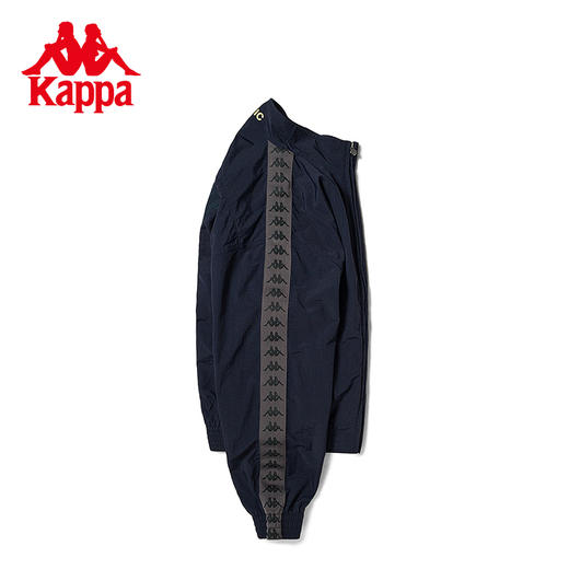 Kappa卡帕复古运动茄克2023新款男梭织串标外套休闲字母开衫卫衣KPCEBJJ01K 商品图3
