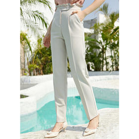 欧芮儿2020春装新款高腰显瘦休闲裤女简约百搭哈伦气质通勤长西裤