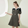 NF8W1斯尔丽瑟俪2023夏季新款时尚休闲针织领收腰显瘦A摆连衣裙减龄裙 商品缩略图2