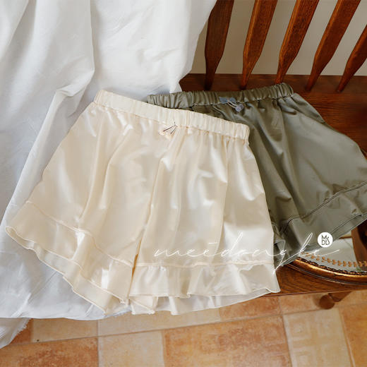 【超舒适！塔芙纱珠光感打底裤】防走光，轻薄舒适，透气贴肤！丝滑圆光布凉感，简洁居家安全JK少女士打底裤 商品图2