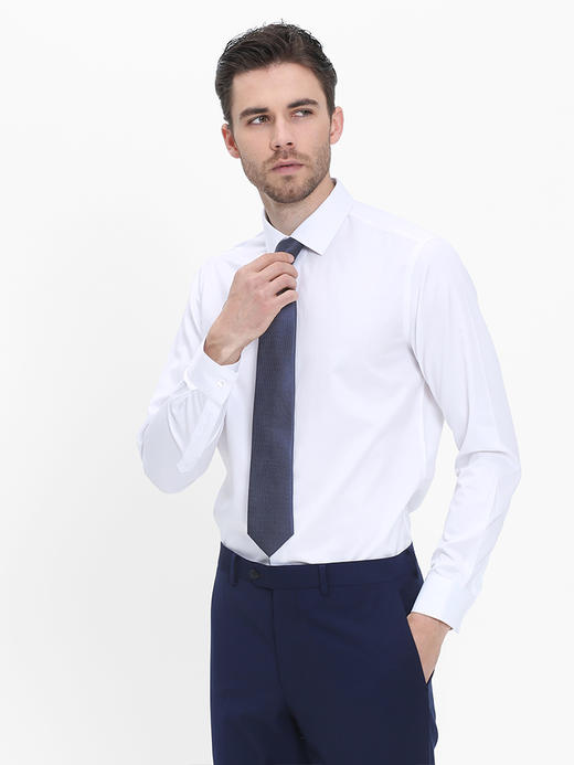 callisto白色DP免烫全棉意式领衬衫  SRSTL193C 商品图1