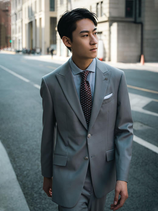 callisto灰色绵羊毛混纺西服 SSBWJ001C 商品图1