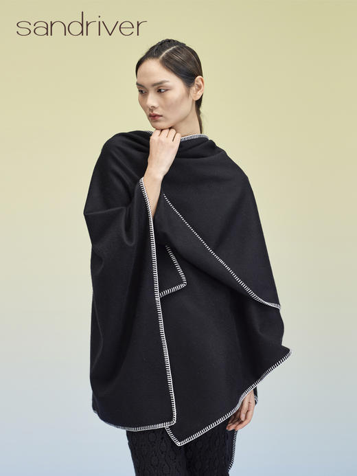 羊绒锁边U型披肩 SJF95P708C 商品图3