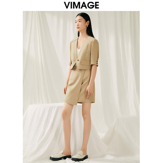 VIMAGE纬漫纪夏季新款高腰时尚包臀短裙半身裙V1906509 商品图1
