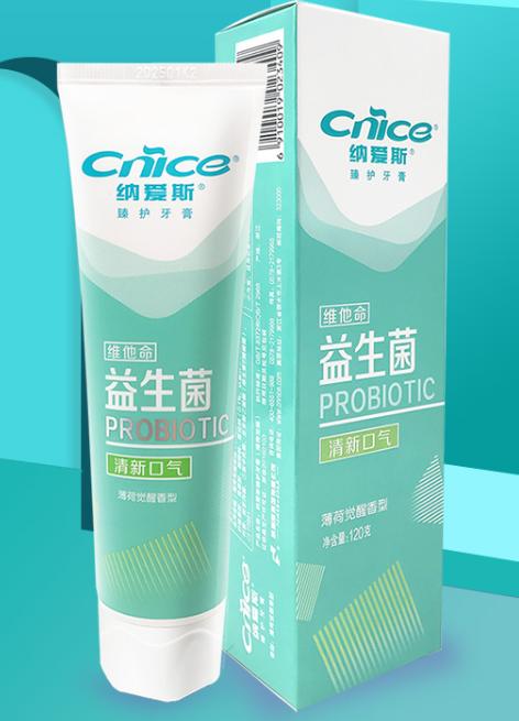纳爱斯臻护益生菌牙膏薄荷觉醒香型120g 商品图0