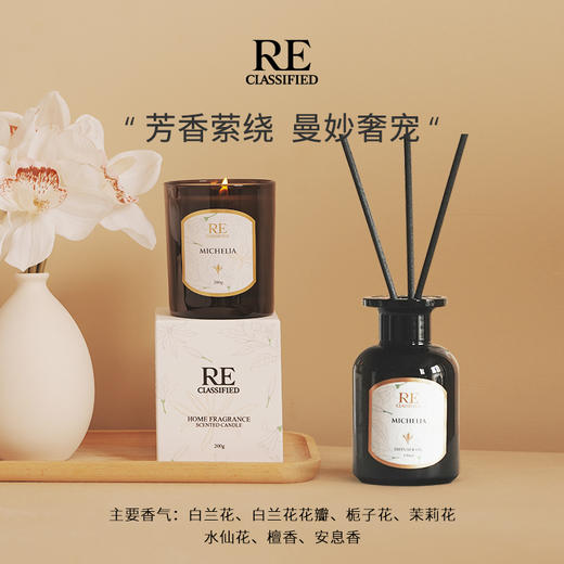 白兰花系列香水40ml 香薰挥发液150ml 香薰蜡烛35/200g 商品图1