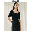 【转款下架】VIMAGE纬漫纪夏季新款u领修身显瘦短款上衣女针织衫V1901515 商品缩略图12