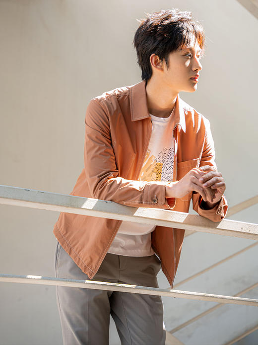 callisto卡其微泡纹理翻领夹克  SRFEJ015Y 商品图1