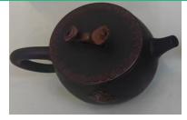 紫陶云中居紫陶堆雕如意井栏壶 商品图0