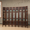 清早期 黄花梨镶玻璃画八仙人物四抹八扇围屏 商品缩略图4
