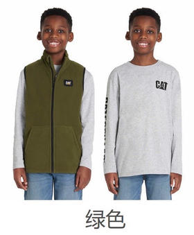 潮牌Caterpillar男孩长袖两件套！美国直邮✈️特价198元🉐🉐包税包邮到手了🔥Caterpillar青少年背心+长袖T 恤