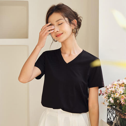 馥迦糖果色抗菌免烫速干T恤 商品图4