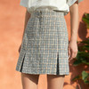 欧芮儿2020春装新款高腰显瘦格子半身裙女修身不规则A字百褶短裙 商品缩略图0