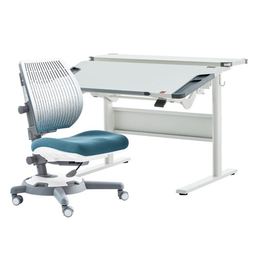 3岁+ 康朴乐气压棒升降学习桌| 伯克利s桌+柏拉图椅 套装 尺寸：106cm*80cm，送原装椅套 商品图3