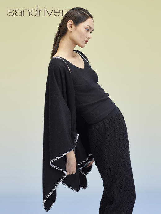 羊绒锁边U型披肩 SJF95P708C 商品图4