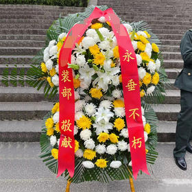 菊花花圈-清明节中元节重阳节花圈定制花圈纪念烈士祭祀祭拜悼念先人