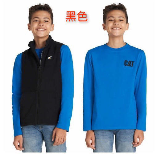潮牌Caterpillar男孩长袖两件套！美国直邮✈️特价198元🉐🉐包税包邮到手了🔥Caterpillar青少年背心+长袖T 恤 商品图3