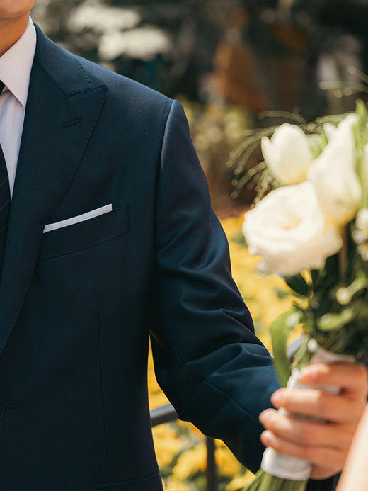 callisto藏青精纺全绵羊毛西服 FRBWJ072H 商品图1