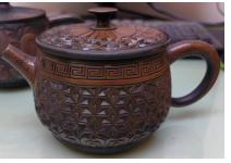 紫陶云中居紫陶汉瓦大成井栏壶 商品图0