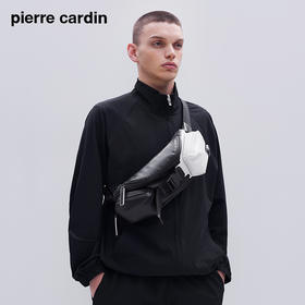 皮尔卡丹caper系列 撞色胸包男式斜挎包