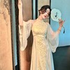 【大货孤品，不退不换】【烟云往思】新中式高贵上档次桑蚕丝连衣裙2023春季新款女 商品缩略图0