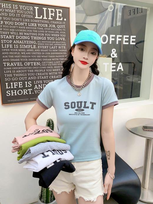 2023新款夏季爆款复古港味chic辣妹针织衫短款内搭上衣3.6版 商品图1