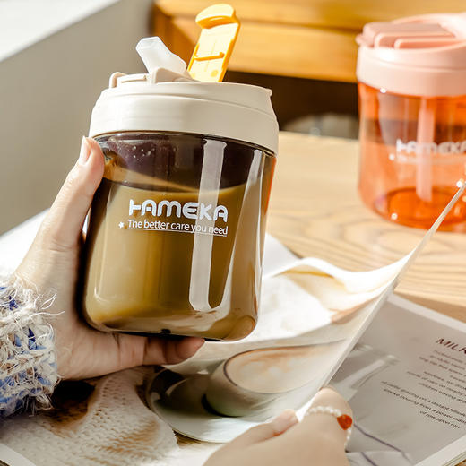 【超大容量❗️一杯就够】大肚杯夏季网红创意ins风吸管杯 ，可爱迷你女生塑料水杯礼品杯子新年礼盒年货礼盒 商品图1