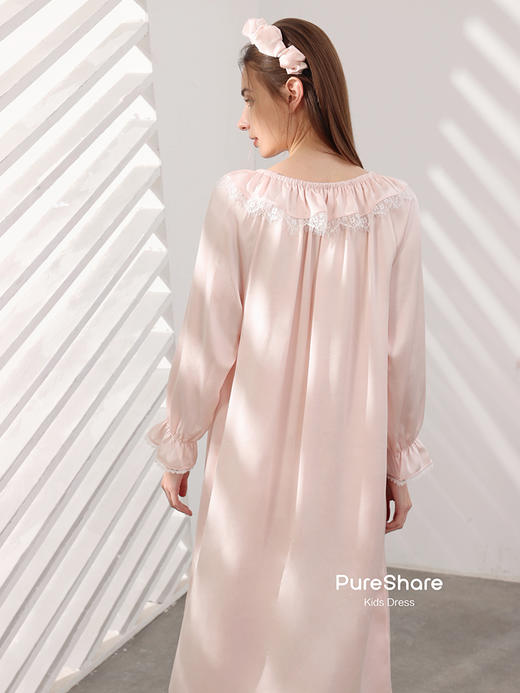 pureshare蓬纱馆 儿童真丝睡衣亲子睡裙母女夏款 商品图5