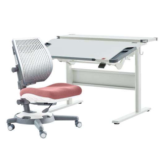 3岁+ 康朴乐气压棒升降学习桌| 伯克利s桌+柏拉图椅 套装 尺寸：106cm*80cm，送原装椅套 商品图2