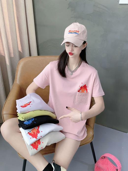 2023新宽松圆领刺绣上衣港风休闲体恤4.6版 商品图2