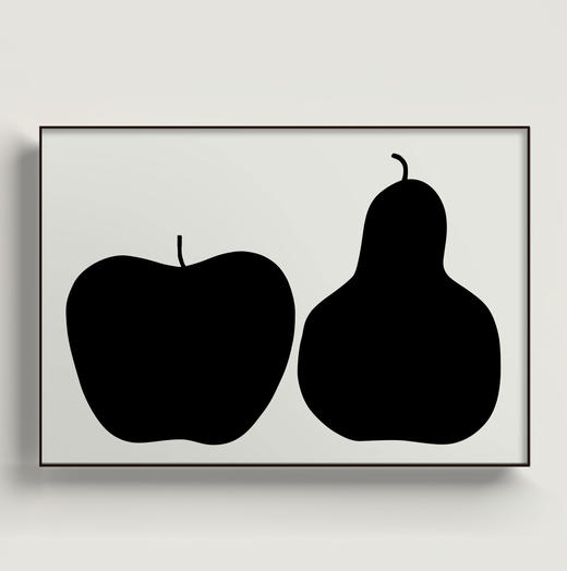 伽罗 JALO 挂画-现代家居画-梨子和苹果 P307（预计10天内发货） 商品图0