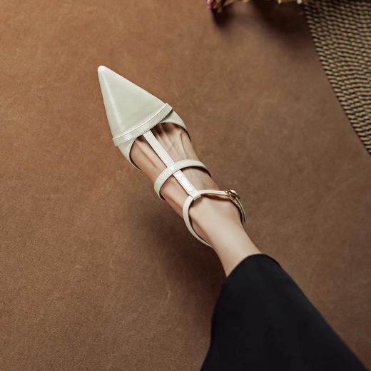 性感优雅，尖头真皮高跟凉鞋PS1291 商品图5