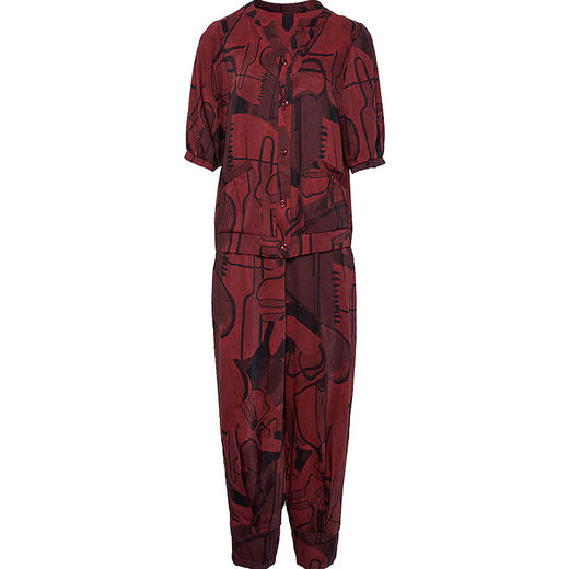 时尚妈妈装套装，印花两件套打底衫高腰哈伦裤小脚裤QYM-TYH-23B856 -Y 商品图4