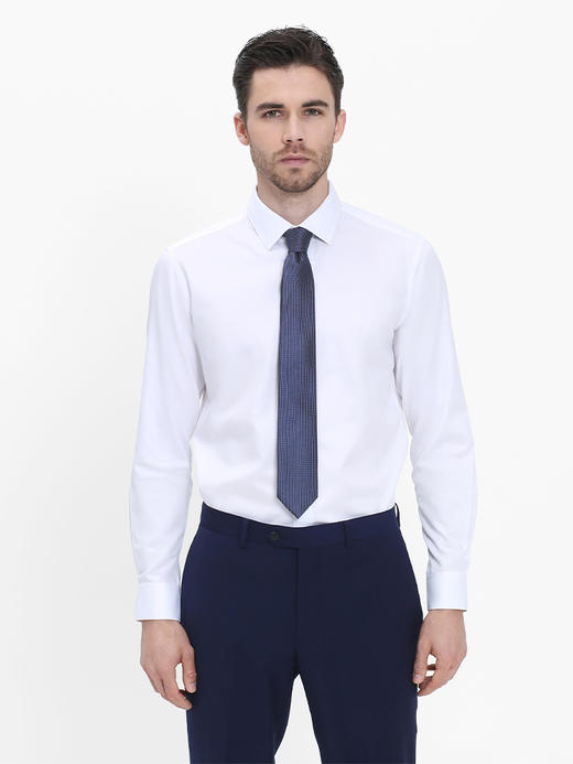 callisto白色DP免烫全棉意式领衬衫  SRSTL193C 商品图0