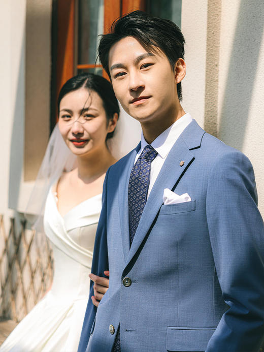 callisto浅蓝绵羊毛混纺西裤ARBWP003C 商品图5