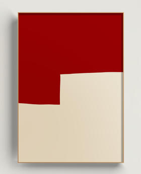 伽罗 JALO 挂画-现代家居画-红与白 P304（预计10天内发货）