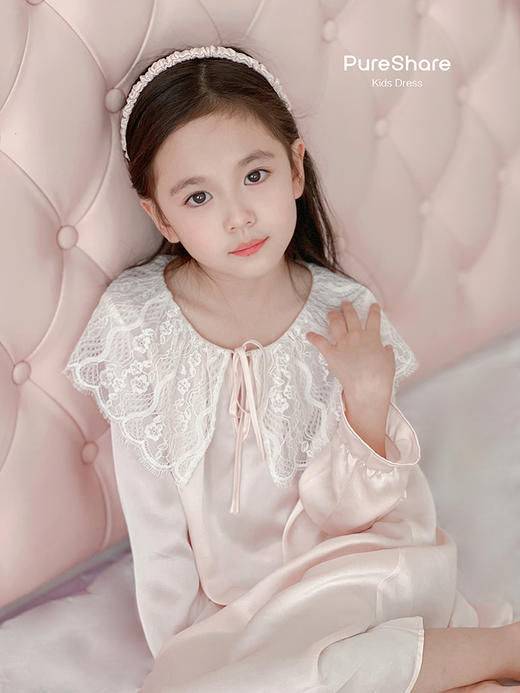 pureshare蓬纱馆 儿童真丝睡衣亲子睡裙母女夏款 商品图1