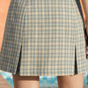 欧芮儿2020春装新款高腰显瘦格子半身裙女修身不规则A字百褶短裙 商品缩略图2
