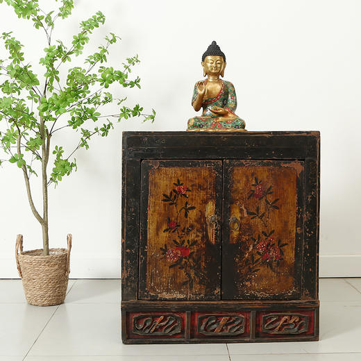 彩绘箱柜复古储物箱子全实木五彩箱子整理收藏箱华伦古典家具名宿 商品图0