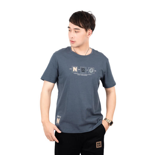 男装2023春季新品休闲圆领T恤2214-D18029▲ 商品图2