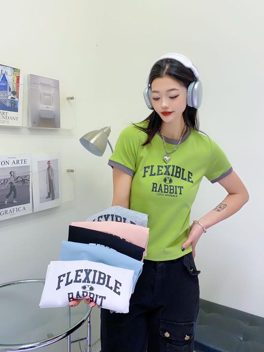 2023辣妹上衣春设计感小众字母印花3.6版 商品图1