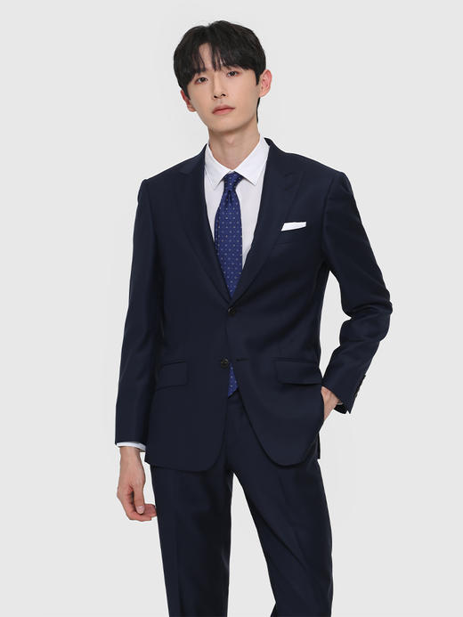 callisto藏青精纺全绵羊毛西服 FRBWJ072H 商品图3