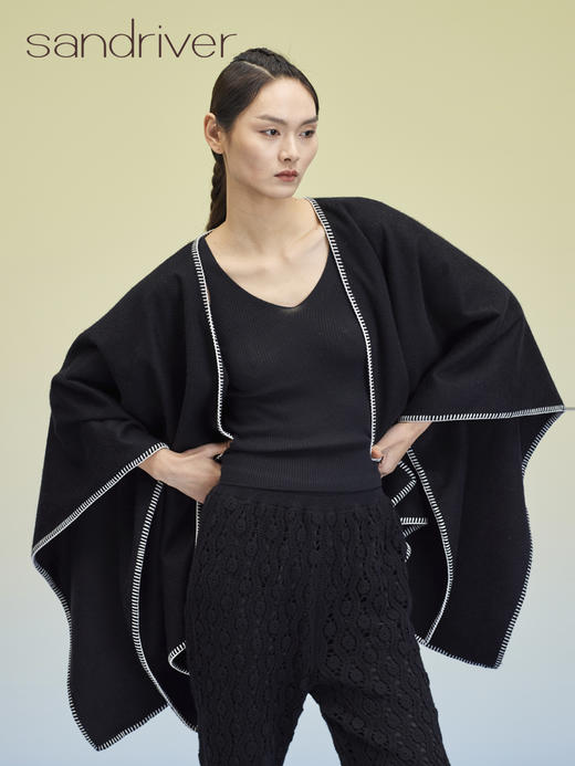 羊绒锁边U型披肩 SJF95P708C 商品图2