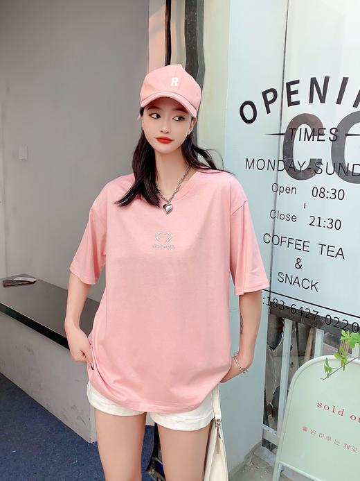 2023新款宽松中长款休闲百搭半袖4.0版 商品图0