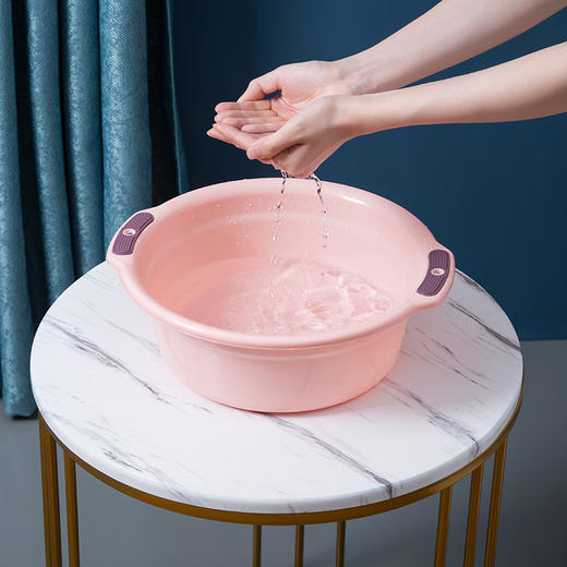 超实惠【小细节大惊喜！每天都在陪伴你】塑料水盆家用大号盆子，加厚洗衣服洗脚，小婴儿学生宿舍洗脸盆子，浴室洗衣盆 非常值得入手的一款面盆 商品图1