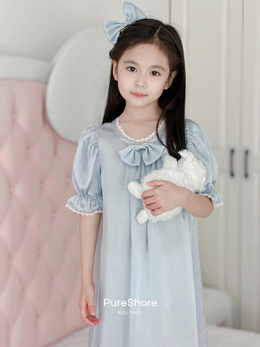 pureshare蓬纱馆 儿童真丝睡衣亲子睡裙母女夏款 商品图3