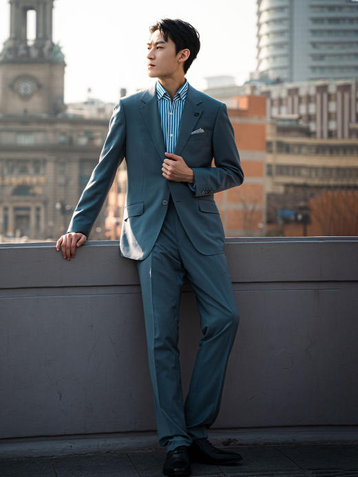 callisto灰色丝毛混纺西服 ARBWJ076C 商品图0