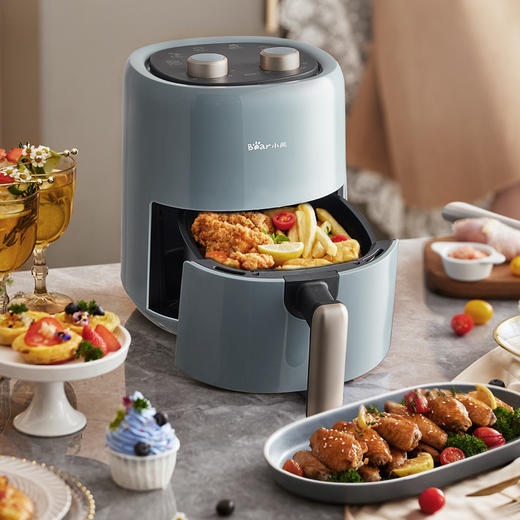 【小程序】小熊空气炸锅 QZG-E12W5 蓝灰色 机械式控制 商品图3